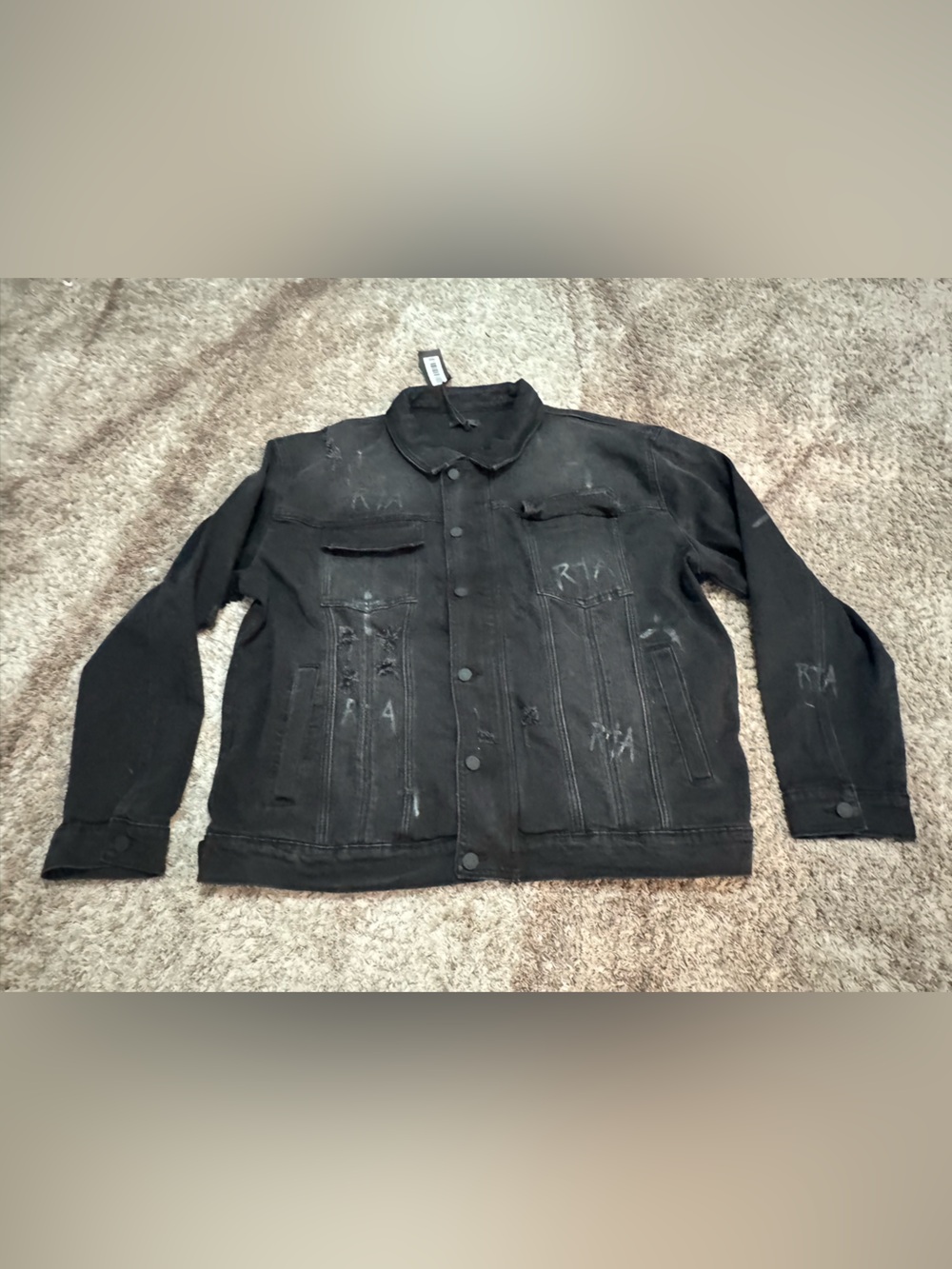 RtA  black denim jacket
